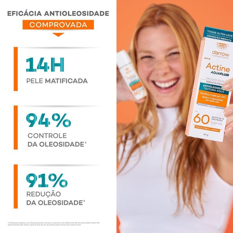 protetor solar facial actine fps 60 com cor 40g