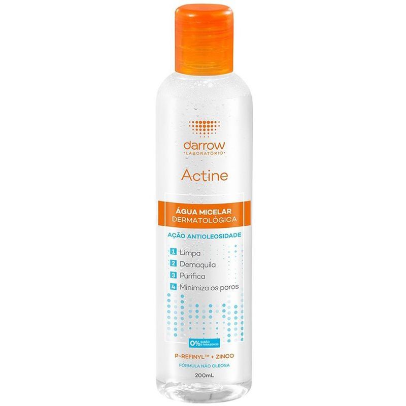 água micelar actine líquida 200ml
