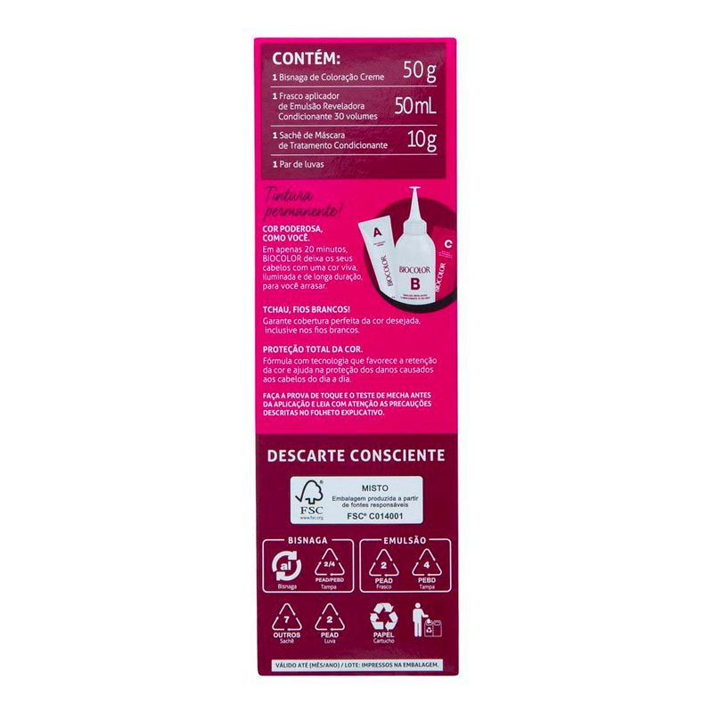 tintura de cabelo biocolor louro cinza médio de passarela 7.1