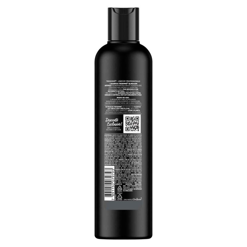 shampoo tresemmé antifrizz selagem das cutículas 400ml