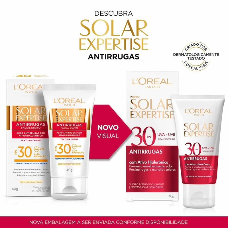 protetor solar facial expertise antirrugas fps30 40g