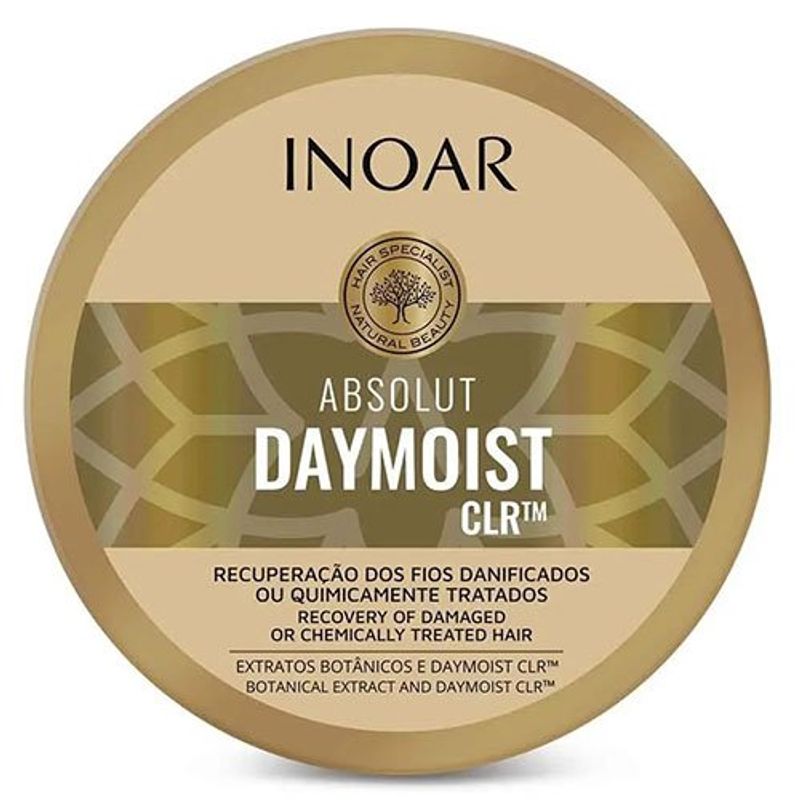 máscara de reparação cabelo danificado inoar absolut daymoist clr 250ml