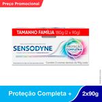 kit creme dental sensodyne proteção completa+ 2 unidades 90g cada