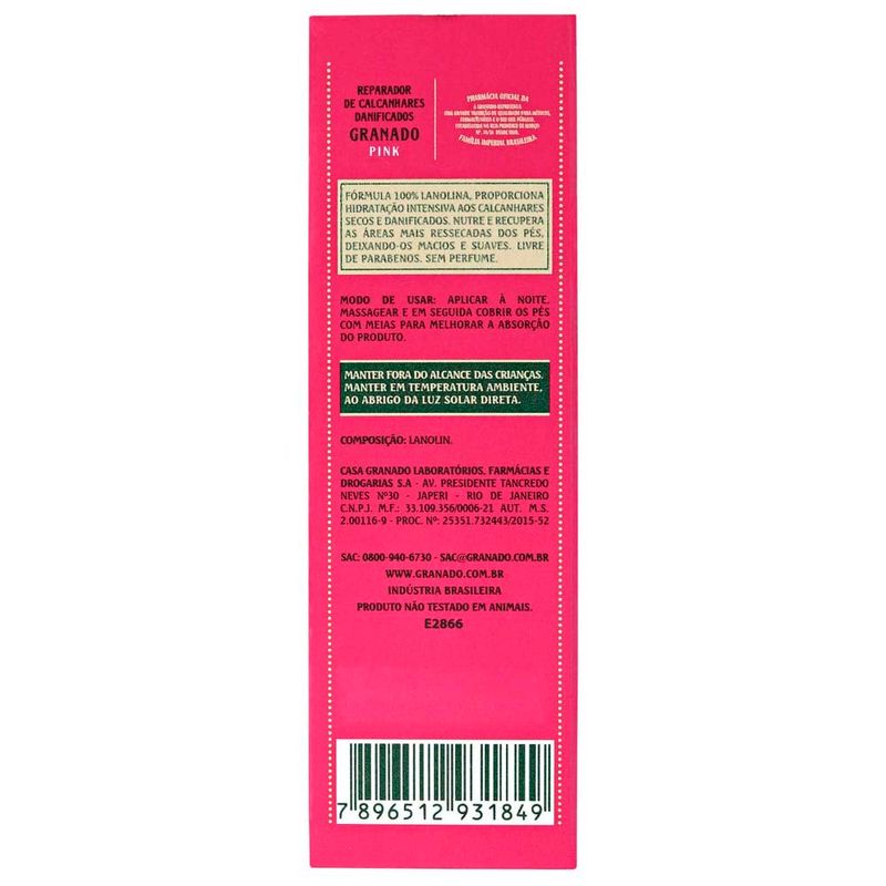 reparador de calcanhares danificados granado 20g