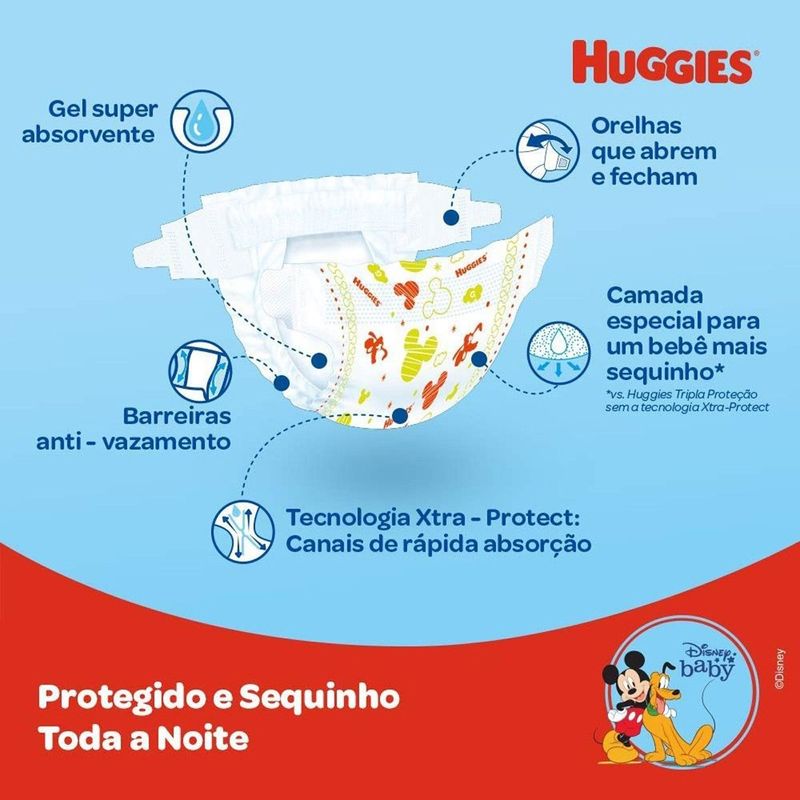 fralda descartável huggies tripla proteção jumbo m 28 unidades