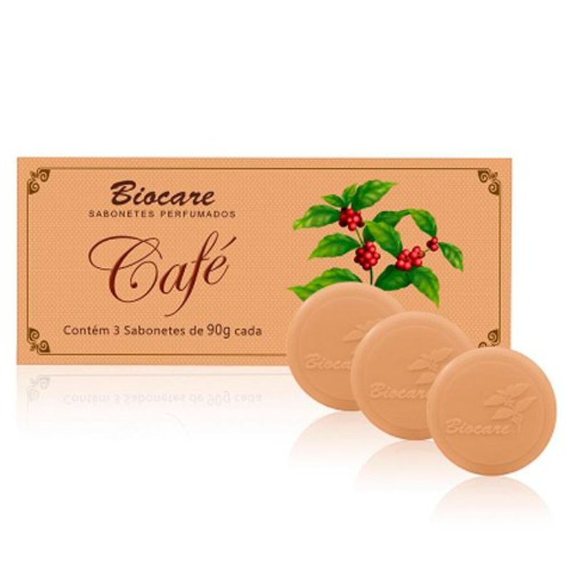 kit sabonetes biocare café 3 unidades 90g