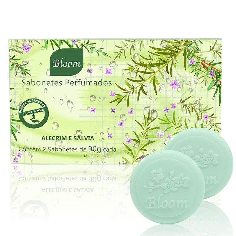 kit sabonetes bloom alecrim e sálvia 2 unidades 90g