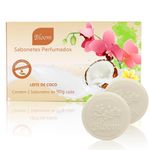 kit sabonetes bloom leite de coco 2 unidades 90g