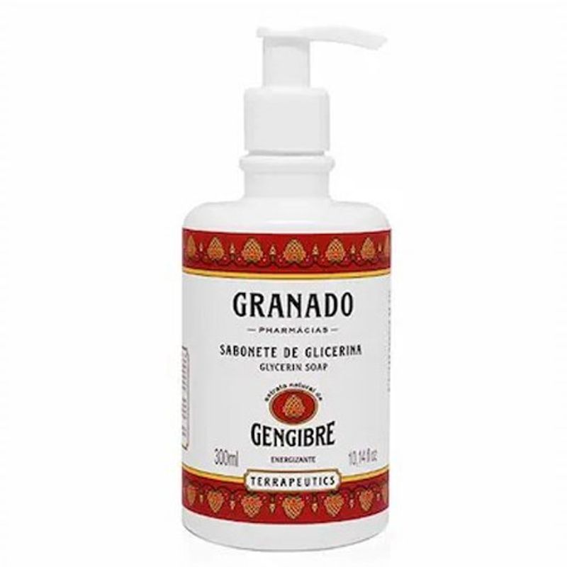 sabonete líquido granado glicerina terapêutico gengibre 300ml