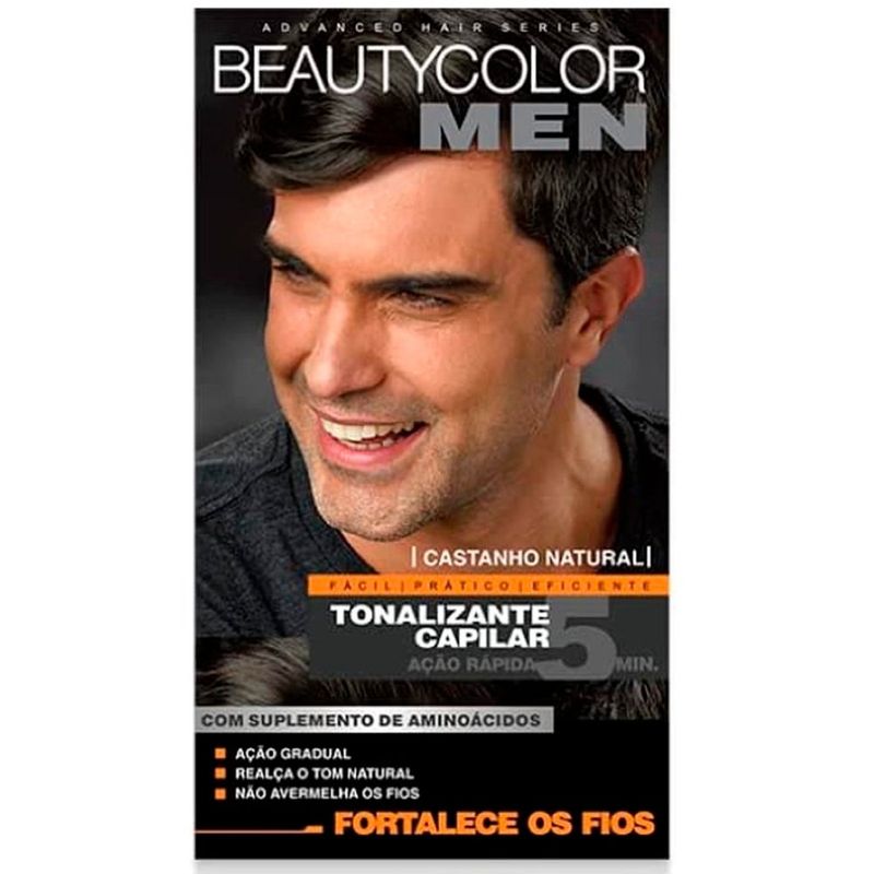 tonalizante capilar masculino beautycolor castanho natural