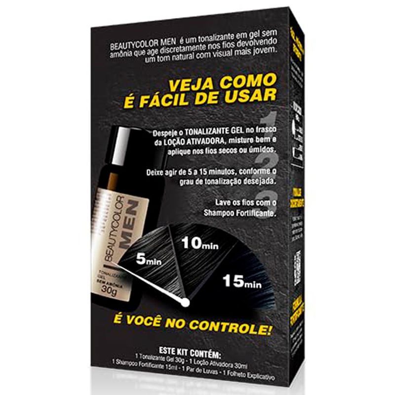 tonalizante capilar masculino beautycolor preto