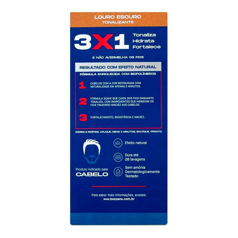 tonalizante biocolor homem 3 em 1 louro escuro 30ml
