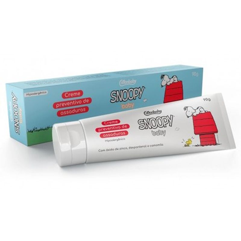 creme preventivo de assaduras cottonbaby snoopy 90g
