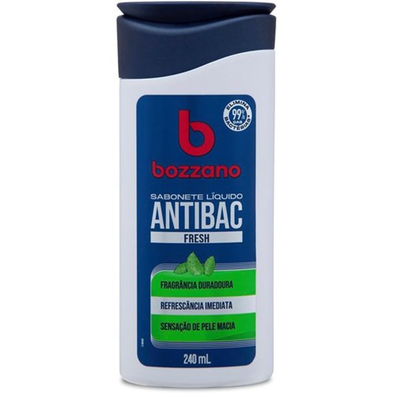 sabonete líquido bozzano antibacteriano fresh 240ml