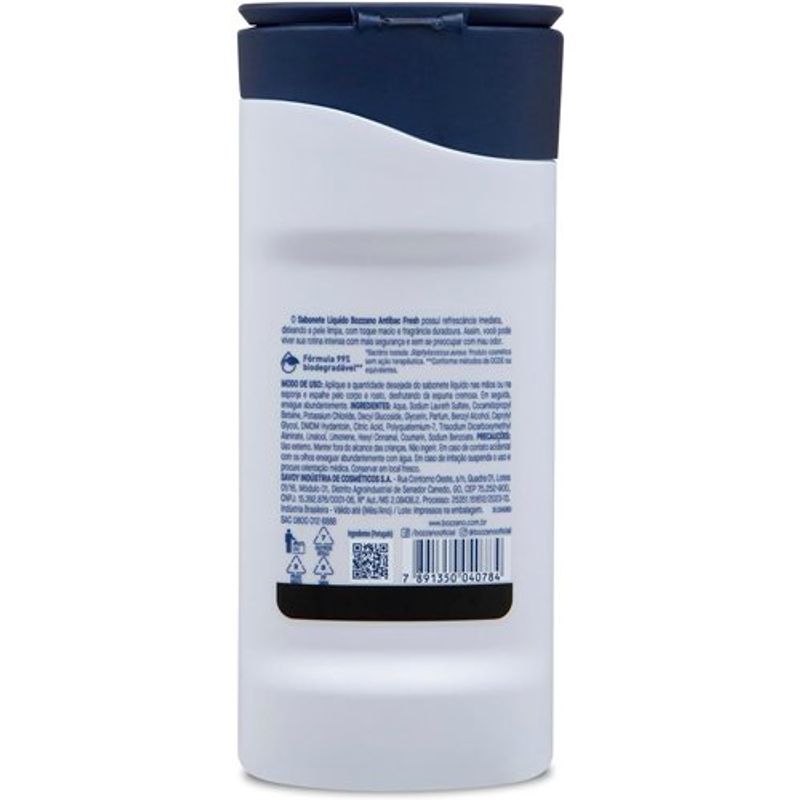 sabonete líquido bozzano antibacteriano fresh 240ml