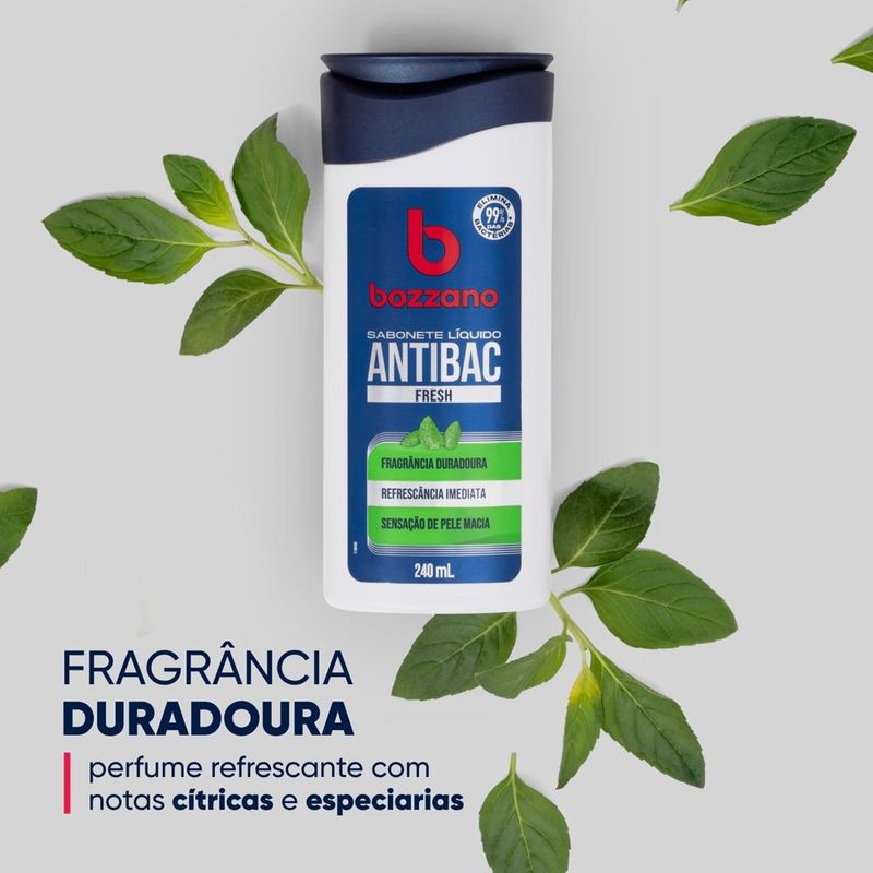 sabonete líquido bozzano antibacteriano fresh 240ml