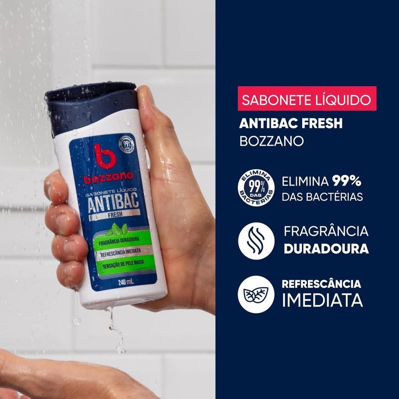 sabonete líquido bozzano antibacteriano fresh 240ml
