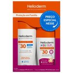 kit protetor solar corporal helioderm suncare fps 30 200g + helioderm suncare kids color fps 30 120g