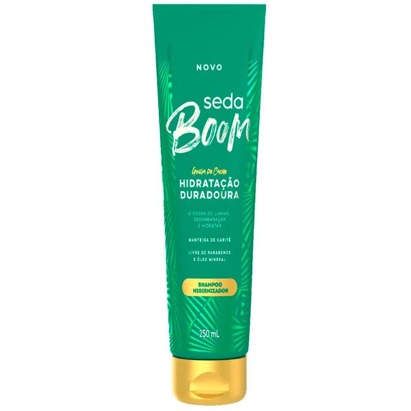 shampoo higienizador seda boom hidratação duradoura 250ml