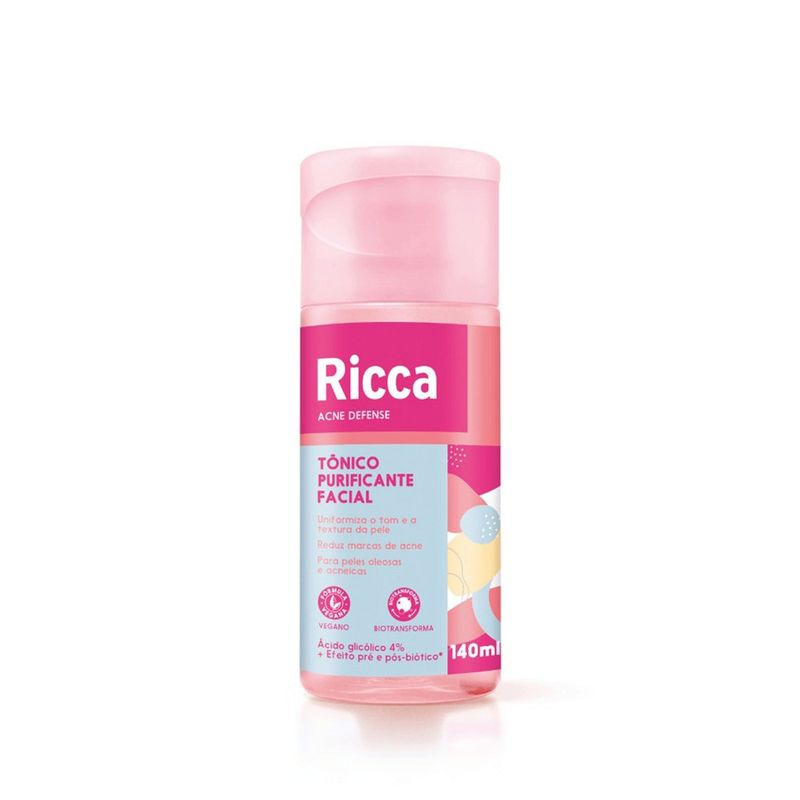 tônico facial ricca acne defense 140ml