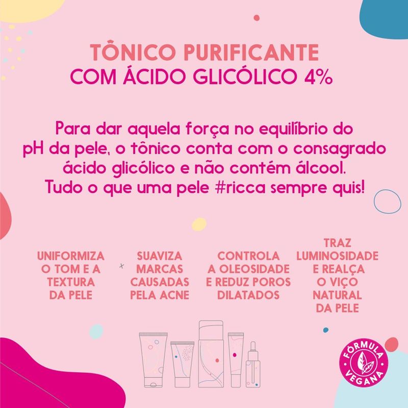 tônico facial ricca acne defense 140ml