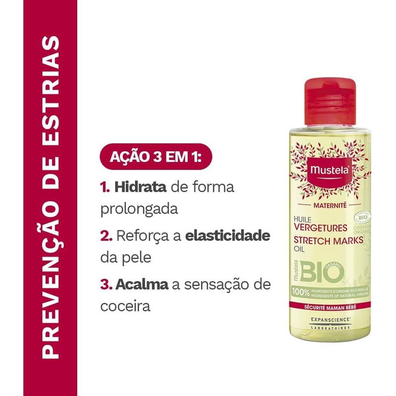 óleo para estrias mustela maternité 105ml