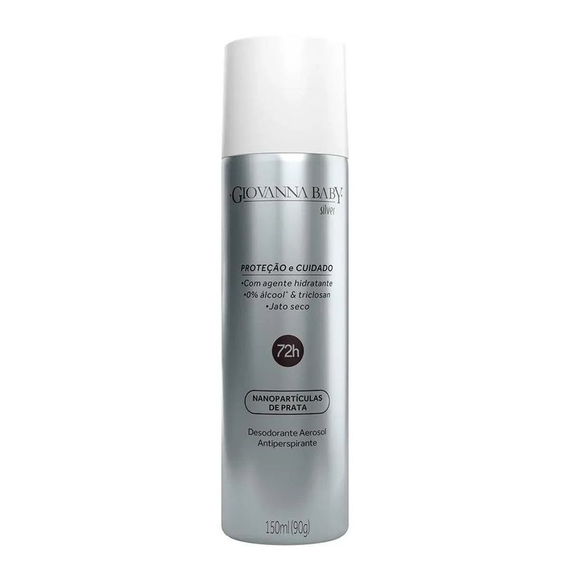 desodorante aerossol giovanna baby silver 150ml