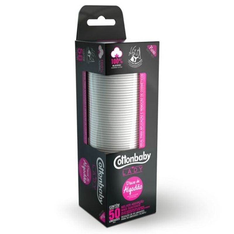 algodão disco cottonbaby lady 50 unidades