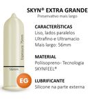 preservativo lubrificado blowtex skyn sachê extra grande 3 unidades