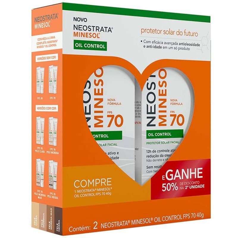 kit protetor solar facial neostrata fps70 40g 2 unidades