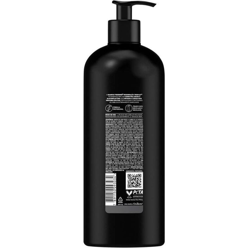 shampoo tresemmé regeneração tresplex 650ml