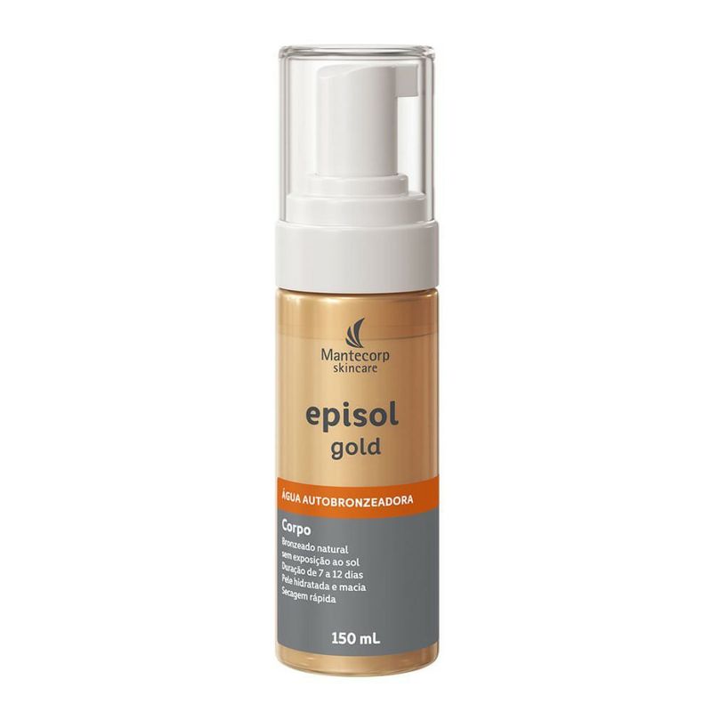 autobronzeador líquido episol gold à base de água 150ml