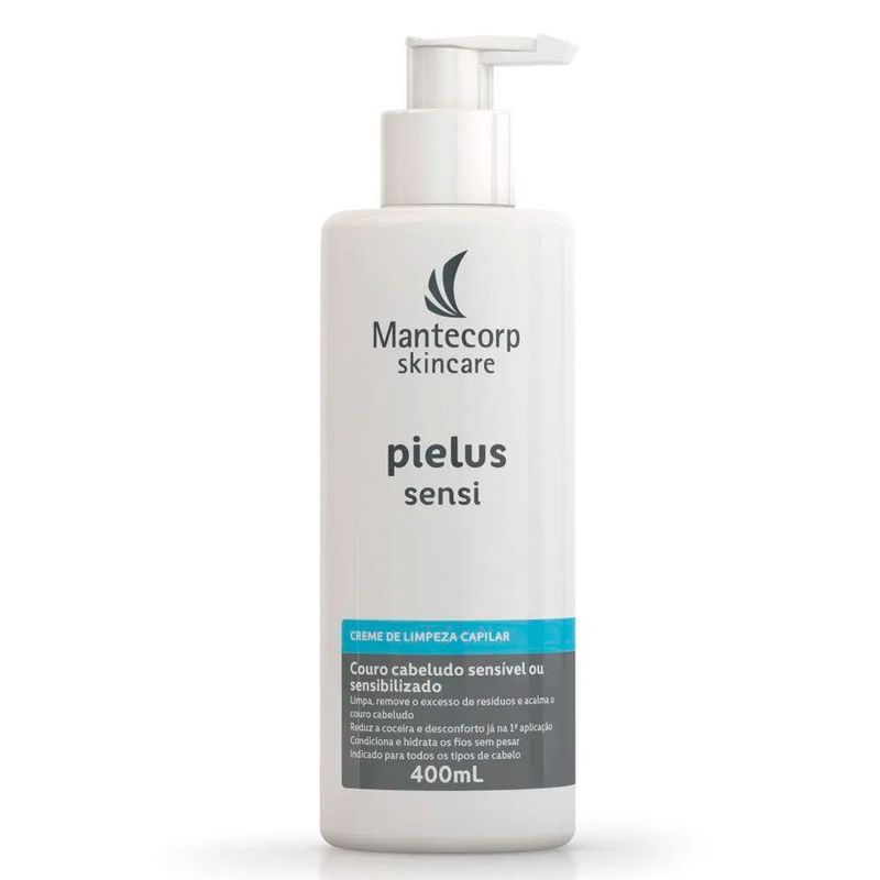 creme de limpeza capilar mantecorp skincare pielus sensi 400ml