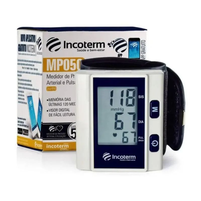 medidor de pressão digital arterial de pulso incoterm mp050