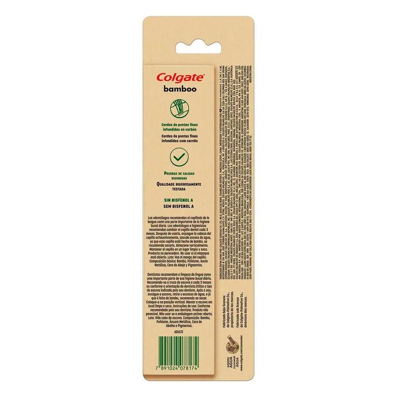 escova dental colgate bamboo suave macia 2 unidades