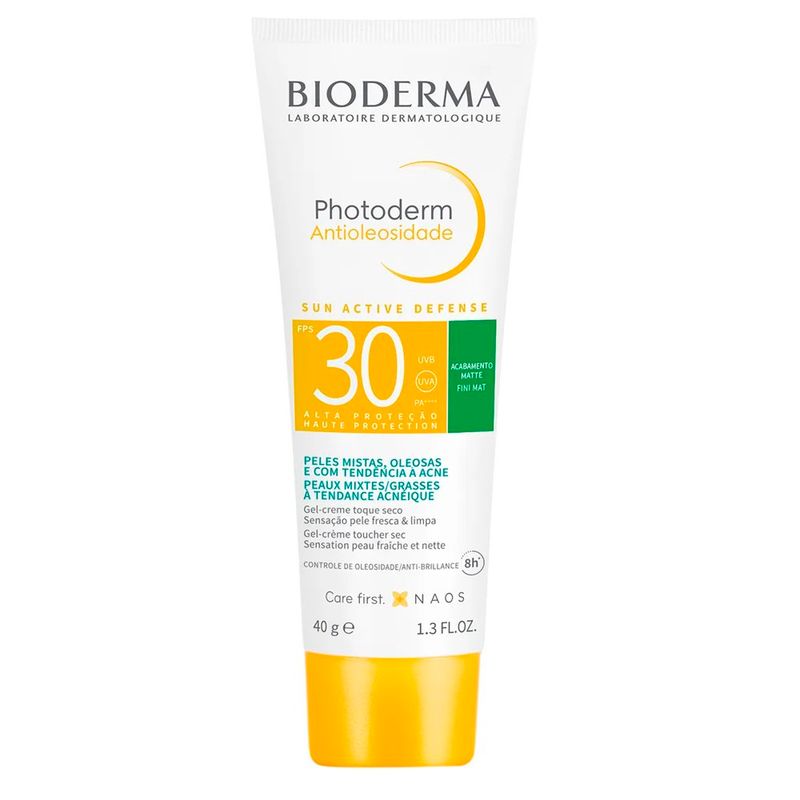 protetor solar facial bioderma photoderm antioliosidade fps 30 40g