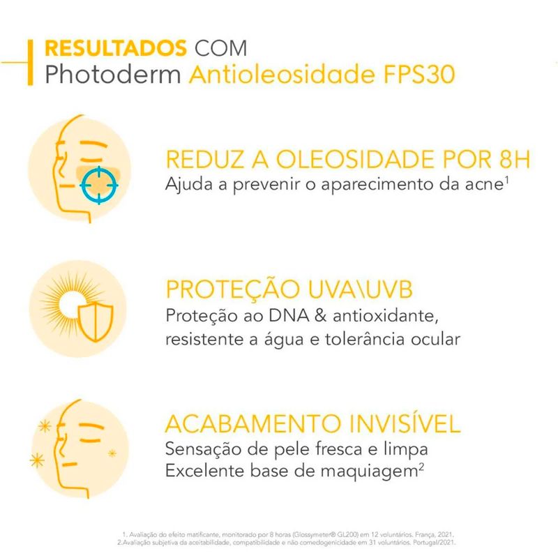 protetor solar facial bioderma photoderm antioliosidade fps 30 40g