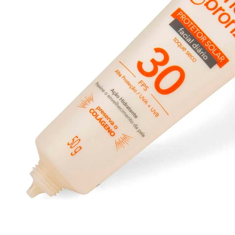 protetor solar facial cenoura & bronze fps 30 toque seco 50g