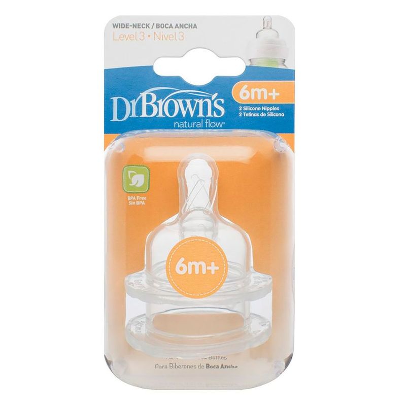 bicos de silicone para mamadeira options boca larga fase 3 dr browns 2 unidades