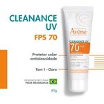 protetor solar cleanance uv tom 1 claro fps70 40g