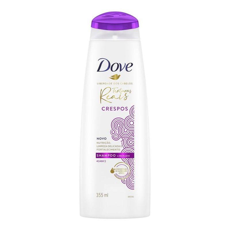 shampoo dove texturas reais crespos 355ml