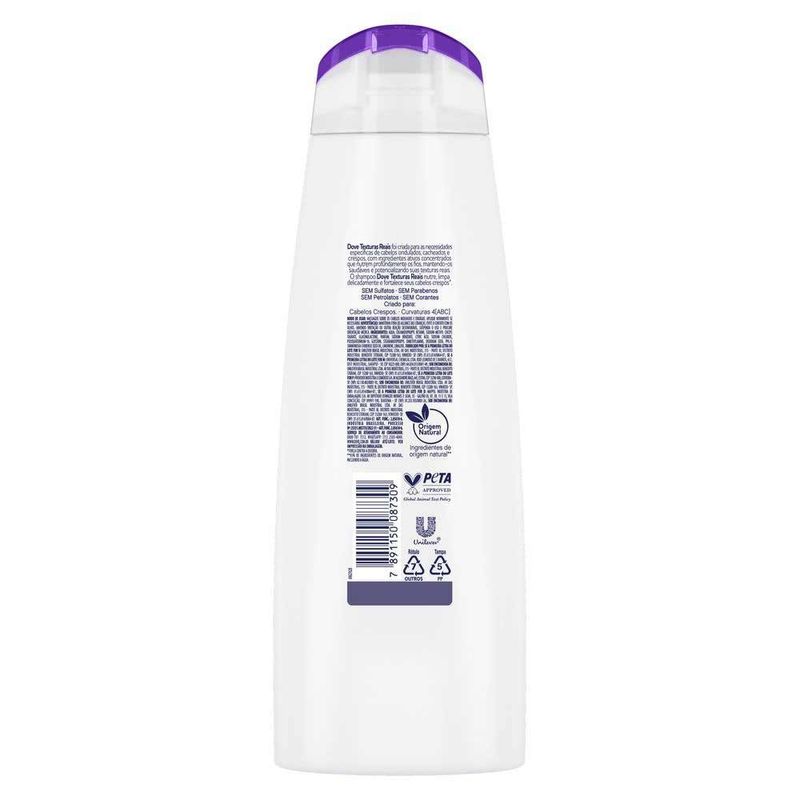 shampoo dove texturas reais crespos 355ml