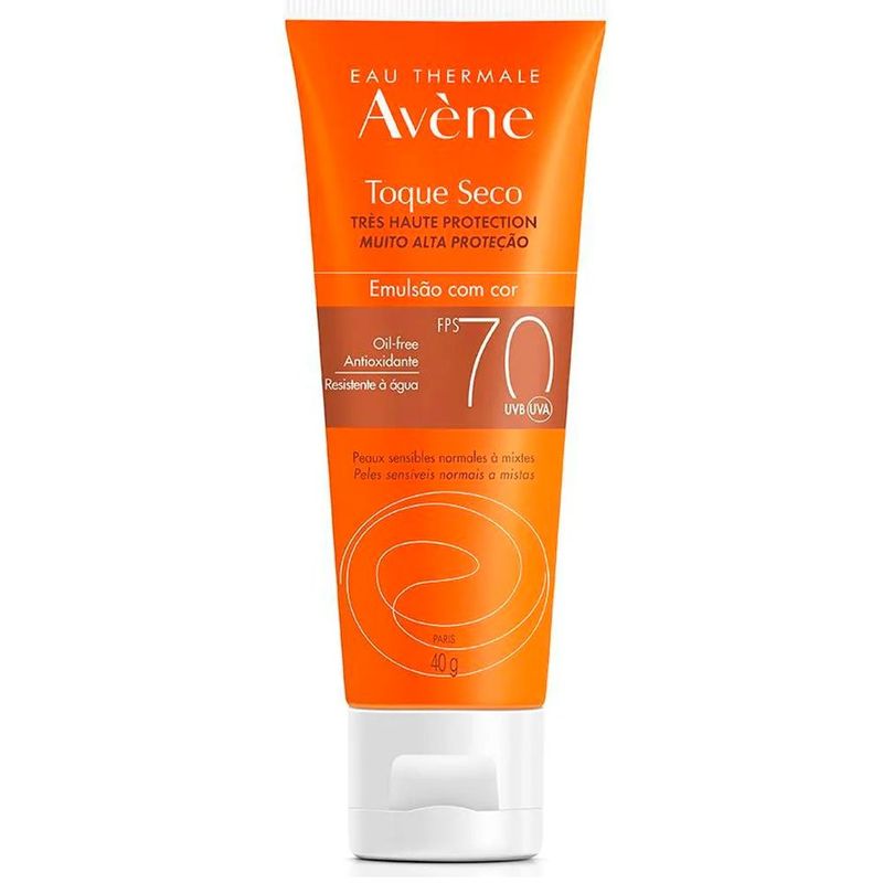 protetor solar facial avène fps70 toque seco color 40g