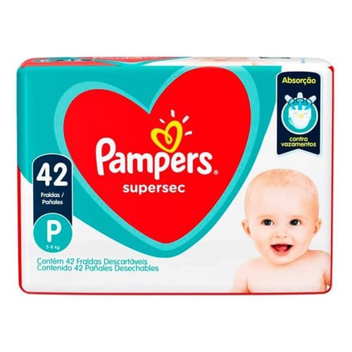 Fralda Pampers Supersec Mega P 42 Unidades