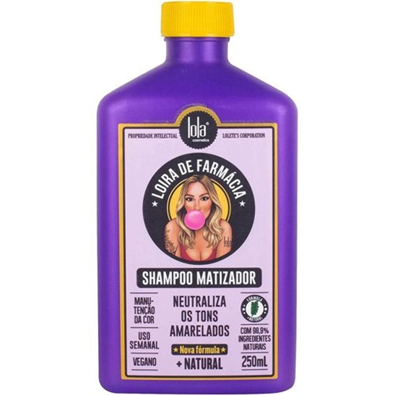 shampoo matizador lola loira de farmácia 250ml