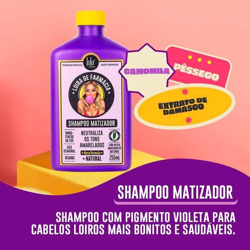 shampoo matizador lola loira de farmácia 250ml
