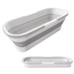balde dobrável retrátil top rio com rodinhas retangular 55x25cm trc0265 (mp)
