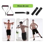 conjunto de faixas elásticas de tensão para exercícios 5 peças top rio trc0414 (mp)