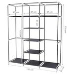 guarda-roupa montável 3 estantes top rio 125x42x170cm trc0719 (mp)