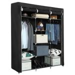 guarda-roupa montável 3 estantes top rio 125x42x170cm trc0719 (mp)